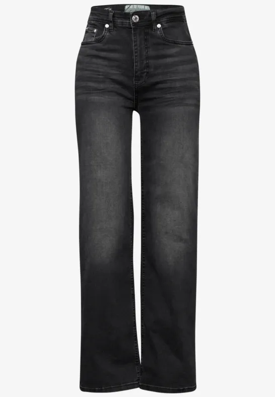 Jeans en coupe loose Black washed