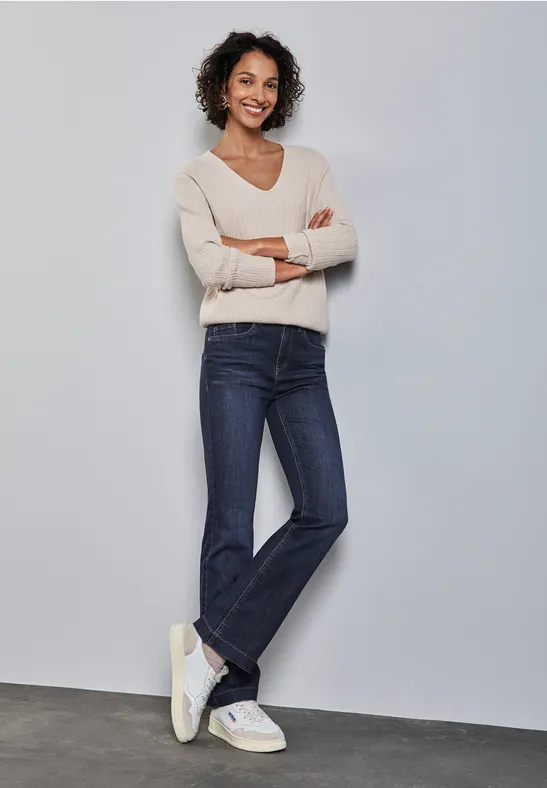 Bootcut Jeans dark indigo slightly washed