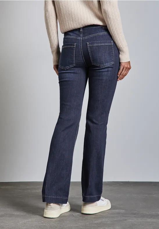 Bootcut Jeans dark indigo slightly washed