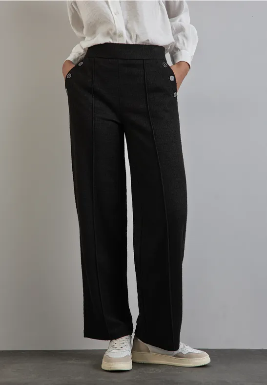 Spodnie Bouclé Black