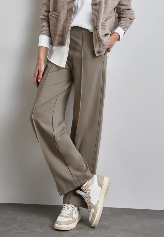 Hose im Casual Fit driftwood beige