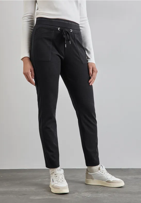 Hose im Loose Fit whale tail grey melange