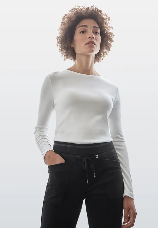 Hose im Loose Fit whale tail grey melange