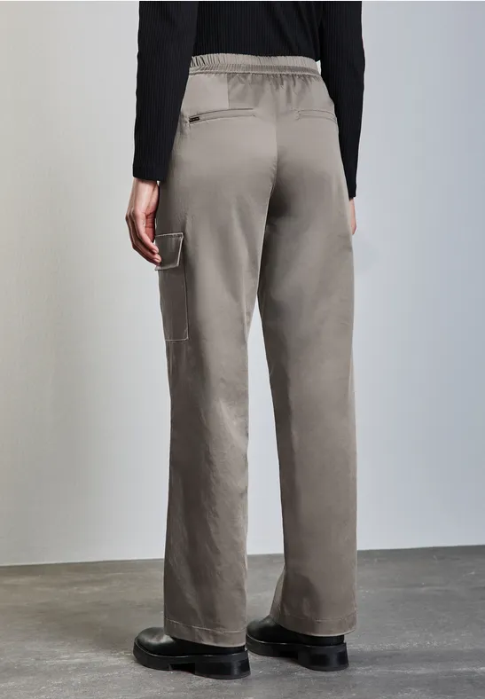 Pantalon Cargo Straight Leg ashen maple beige