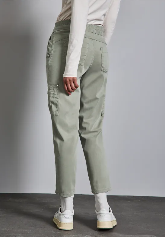 Cargo broek pastel green