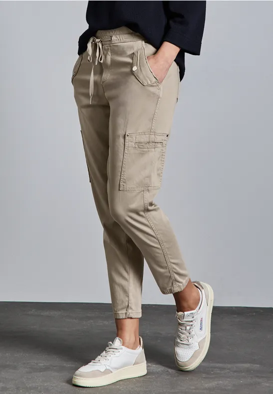 Cargo broek buff grey