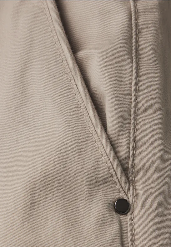 Zachte keperstof chino buff grey
