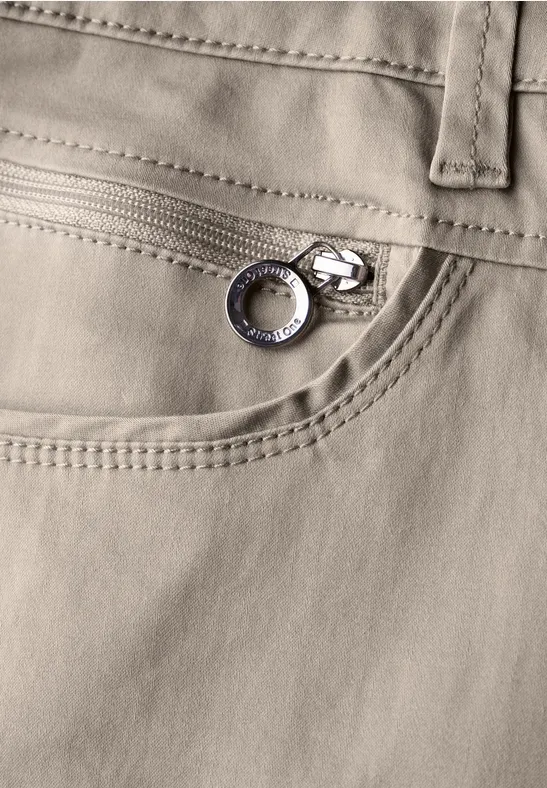 Hose im Casual Fit buff grey