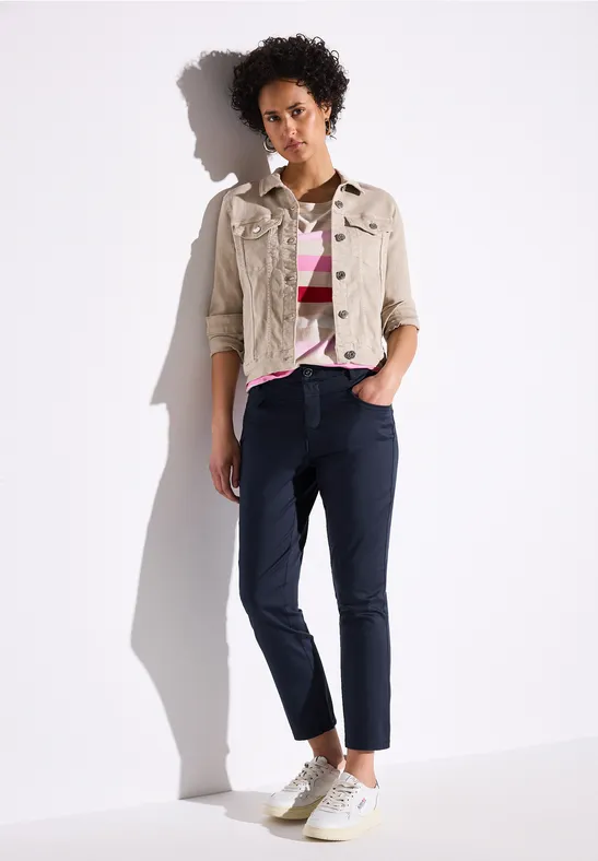 7/8 satijnen broek deep blue