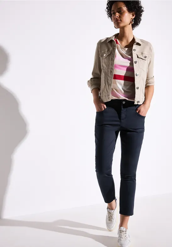 7/8 satijnen broek deep blue