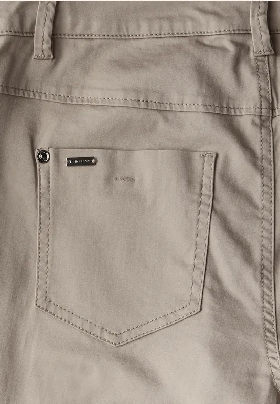 Pantalon en satin 7/8 cool ivory