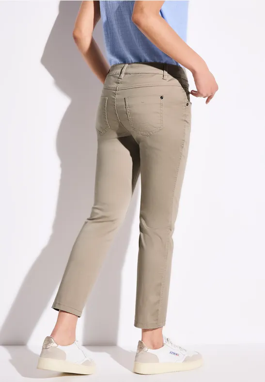 7/8 satijnen broek safari beige
