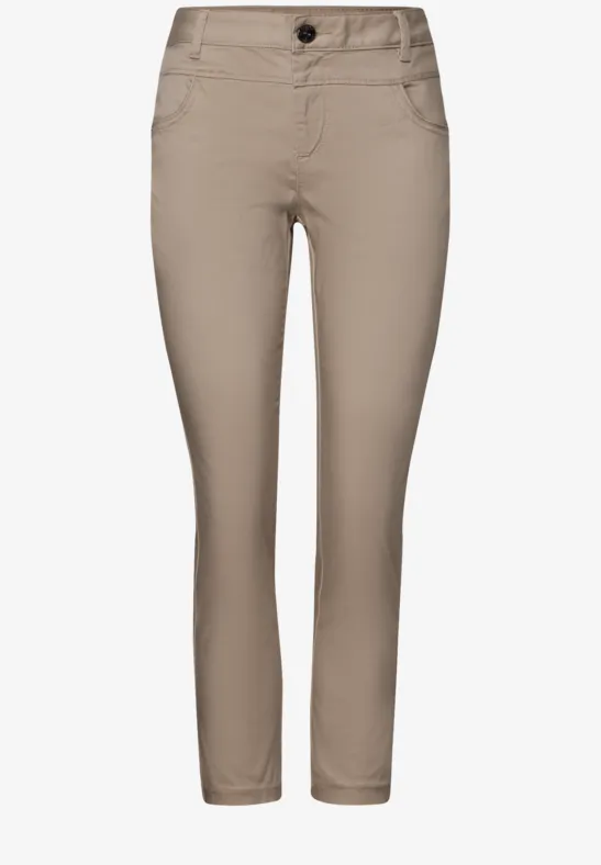 7/8 satijnen broek safari beige