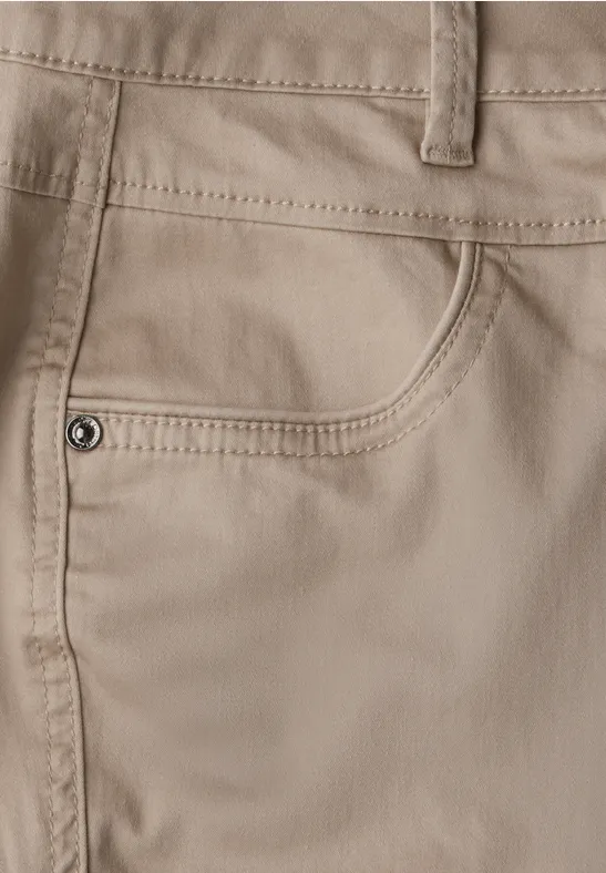 7/8 satijnen broek safari beige