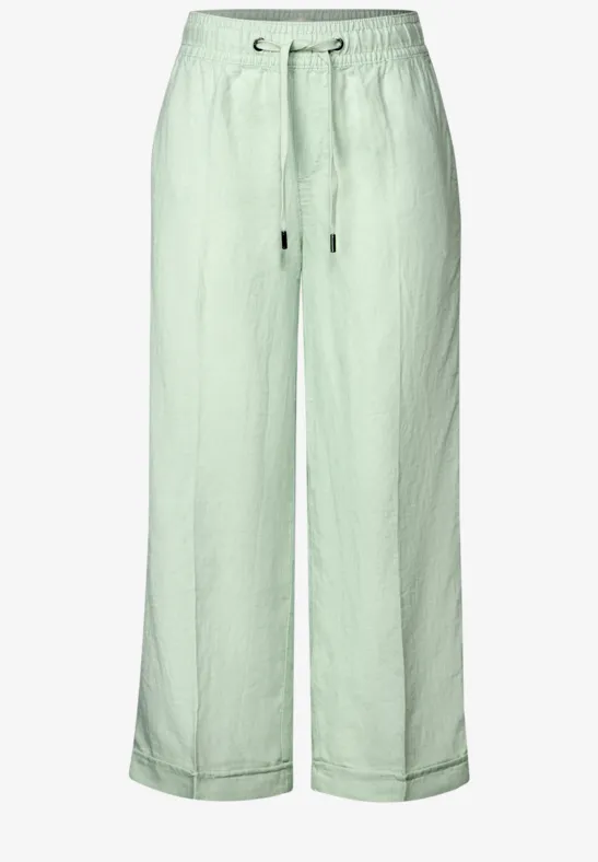 Linnen broek soft jade green