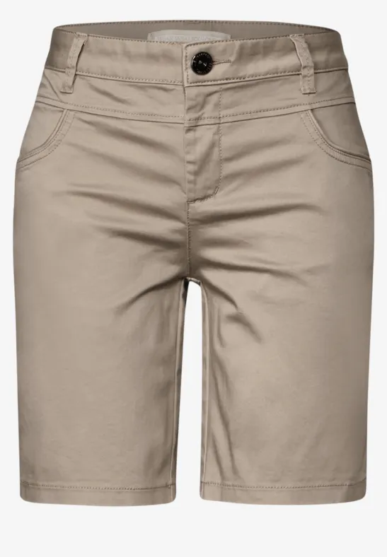 Bermuda en satin buff grey