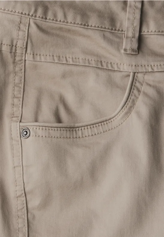 Bermuda en satin buff grey