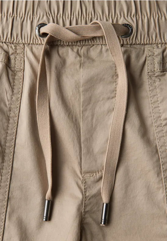 3/4 broek met omslag safari beige