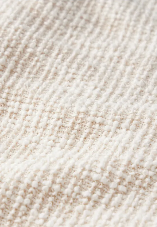 Straight Leg Bouclé Hose smooth sand beige