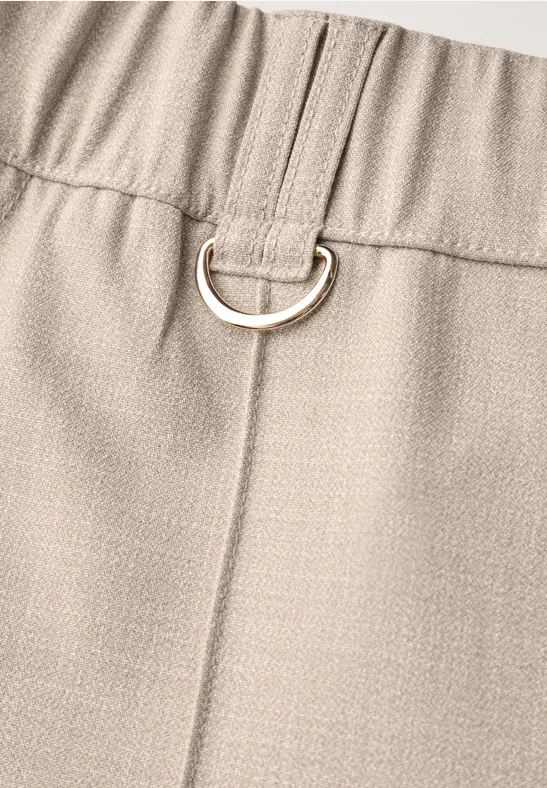 Pantalon droit mélangé sheer beige mel.