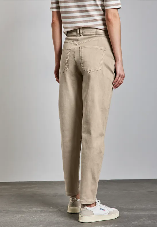 Jeans en coupe casual Beige Washed