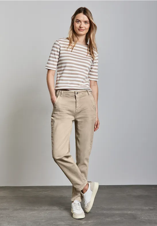 Jeans en coupe casual Beige Washed