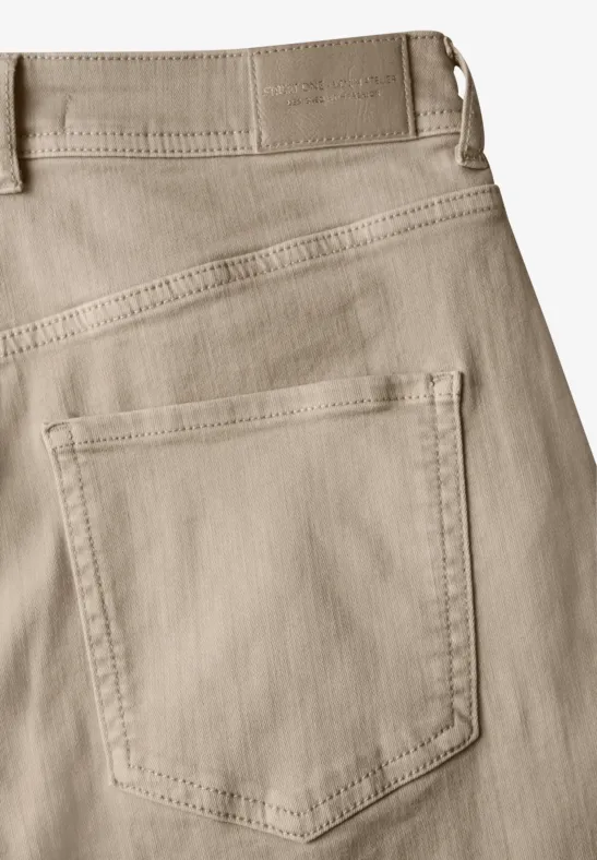 Jeans en coupe casual Beige Washed