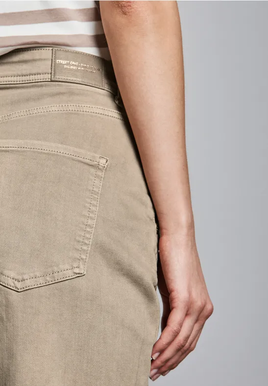 Jeans en coupe casual Beige Washed