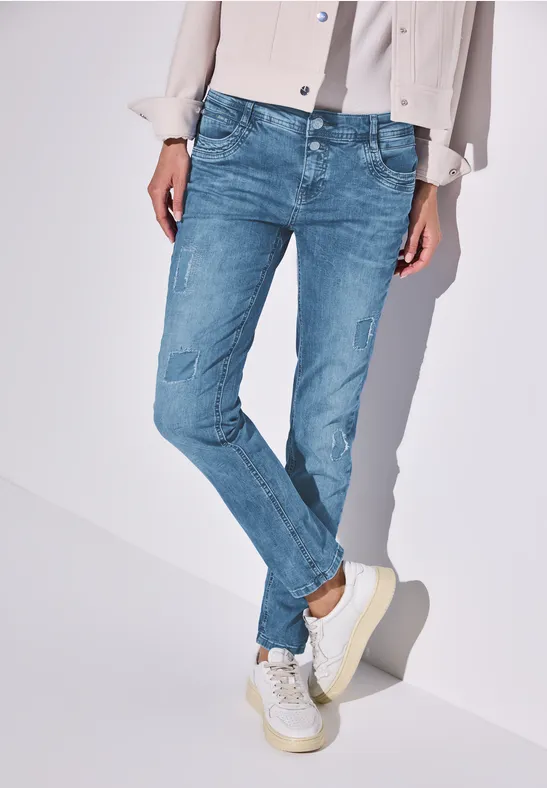 Jeans im Destroyed-Look Light Blue Destroy Wash