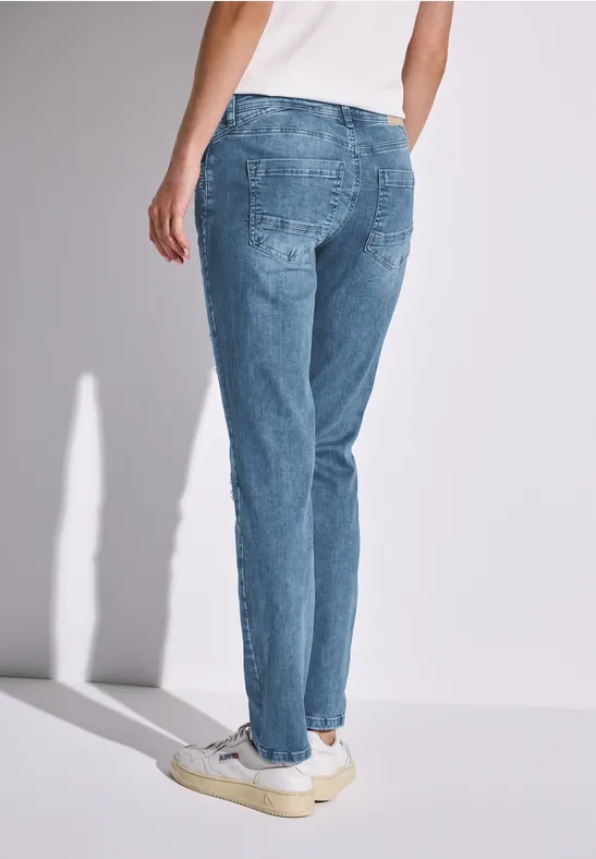Jeans im Destroyed-Look Light Blue Destroy Wash