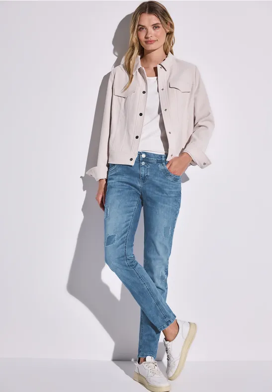 Jeans im Destroyed-Look Light Blue Destroy Wash