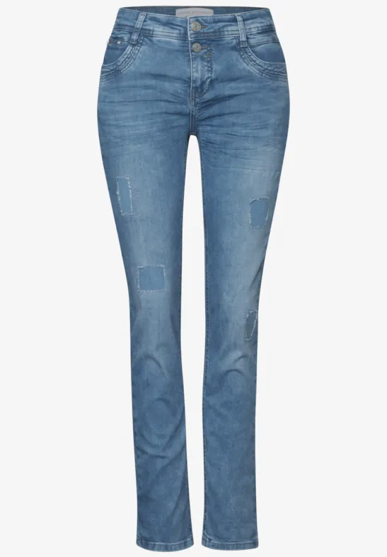 Jeans im Destroyed-Look Light Blue Destroy Wash