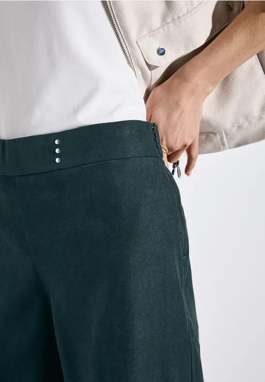 Culotte en serge hunter green