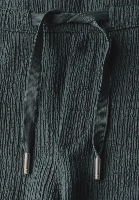 Wide Legs broek met structuur marshy green