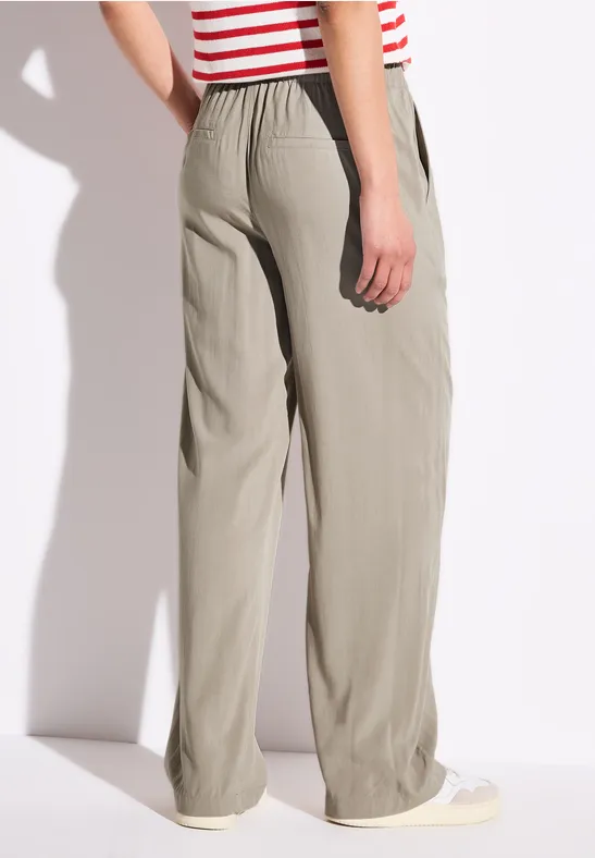 Broeken met wijde pijpen buff grey