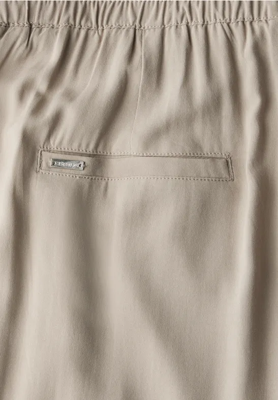 Broeken met wijde pijpen buff grey