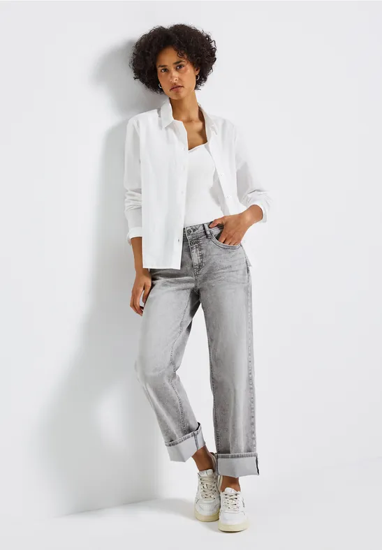 Jeans Straight Legs light ice grey washed