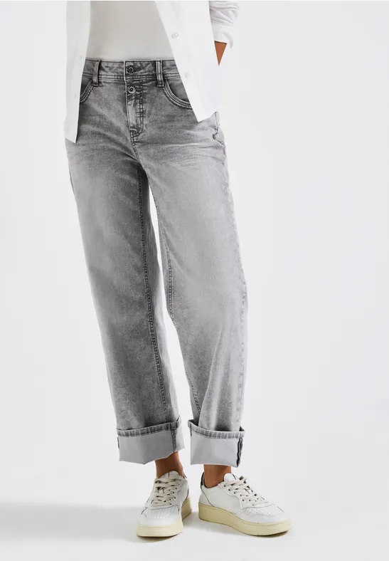 Jeans Straight Legs light ice grey washed