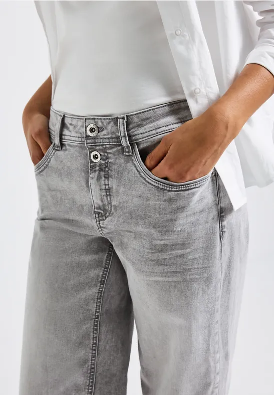 Jeans Straight Legs light ice grey washed
