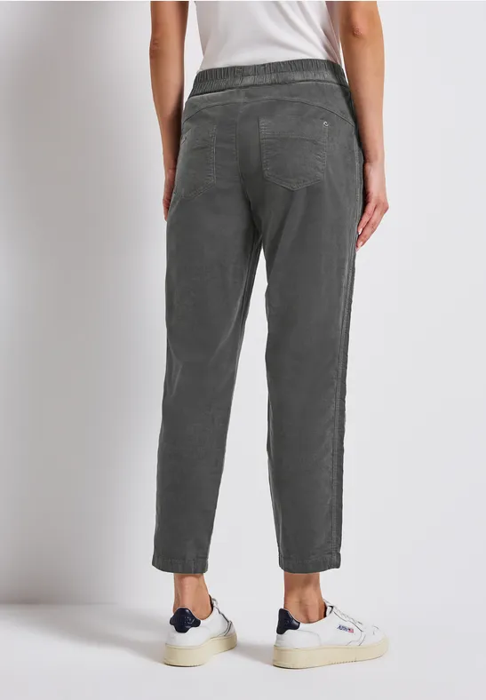 Loose Fit corduroy broek concrete grey