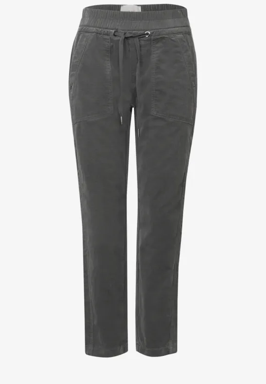 Loose Fit corduroy broek concrete grey