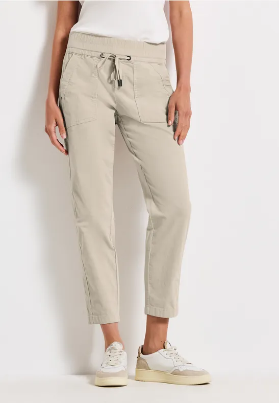 Loose Fit corduroy broek malted beige