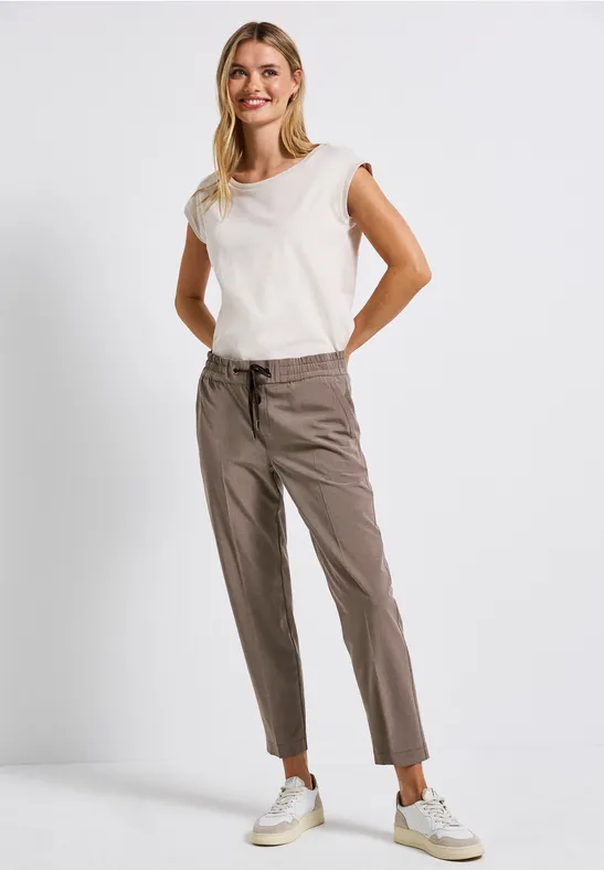 Pantalon léger en jacquard nomad brown