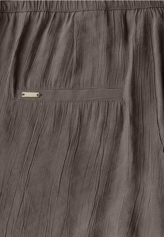 Wide Legs gestructureerde broek nomad brown