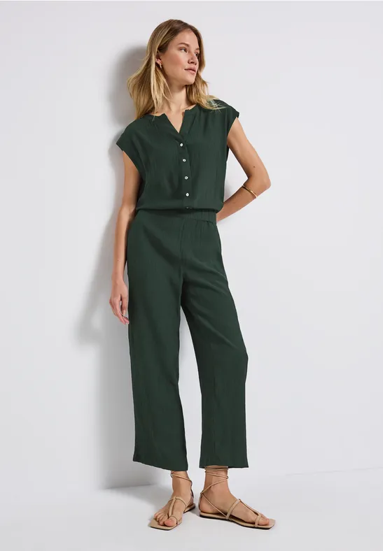 Jumpsuit mit Struktur mid green