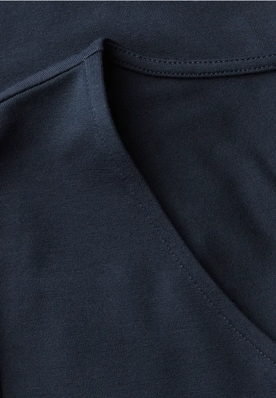 Wide Leg Jersey-Jumpsuit deep blue