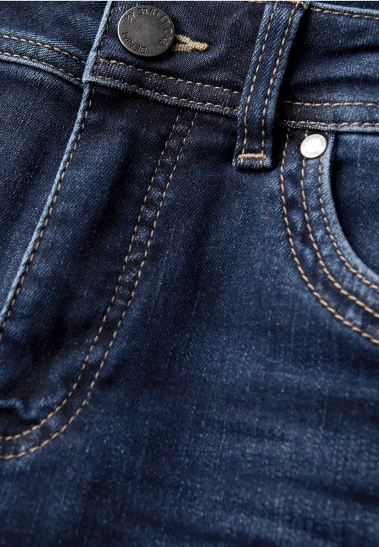 Wide Legs Jeans deep indigo soft washed