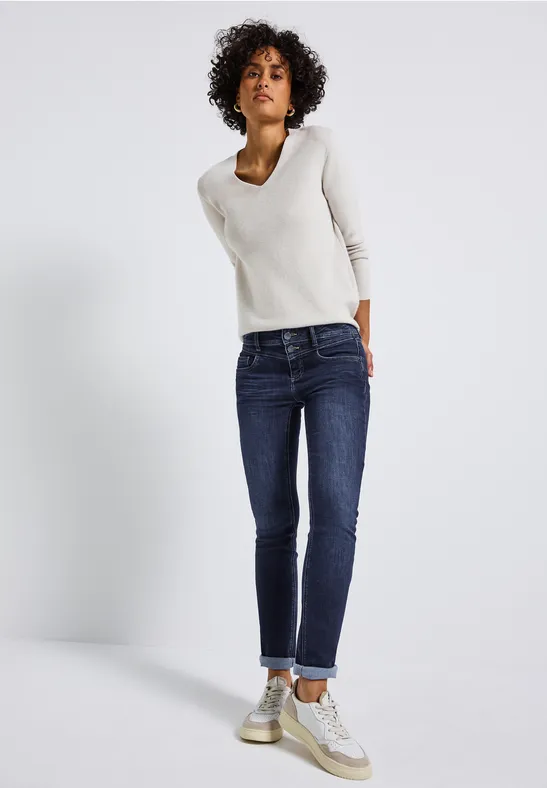 Slim Fit Jeans deep indigo soft washed