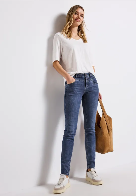 Slim Fit Jeans mid blue random washed