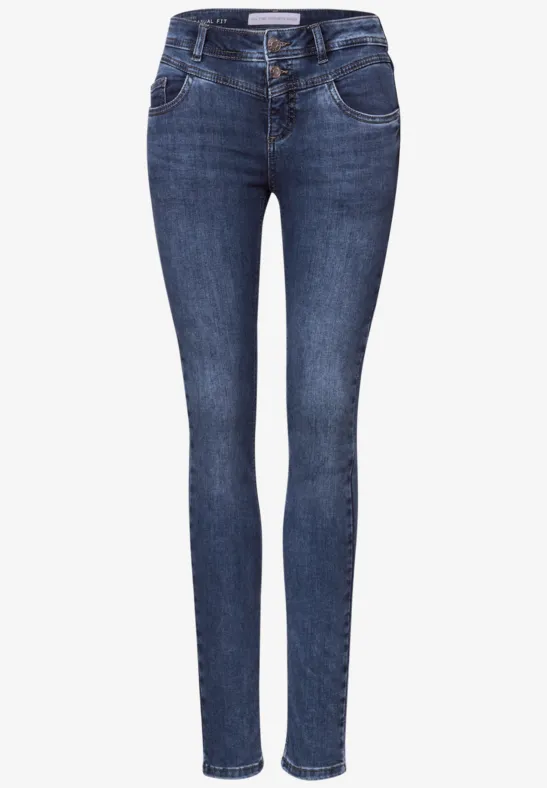 Slim Fit Jeans mid blue random washed